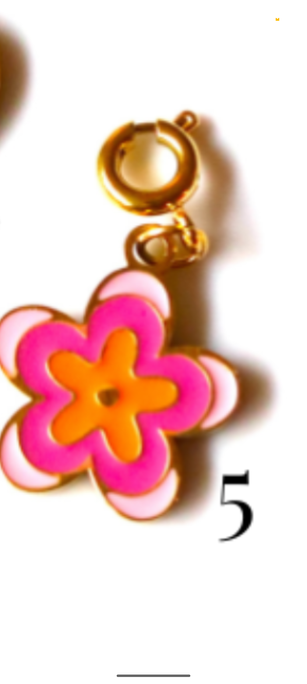 Stainless Steel Gold Plated Floral Charms