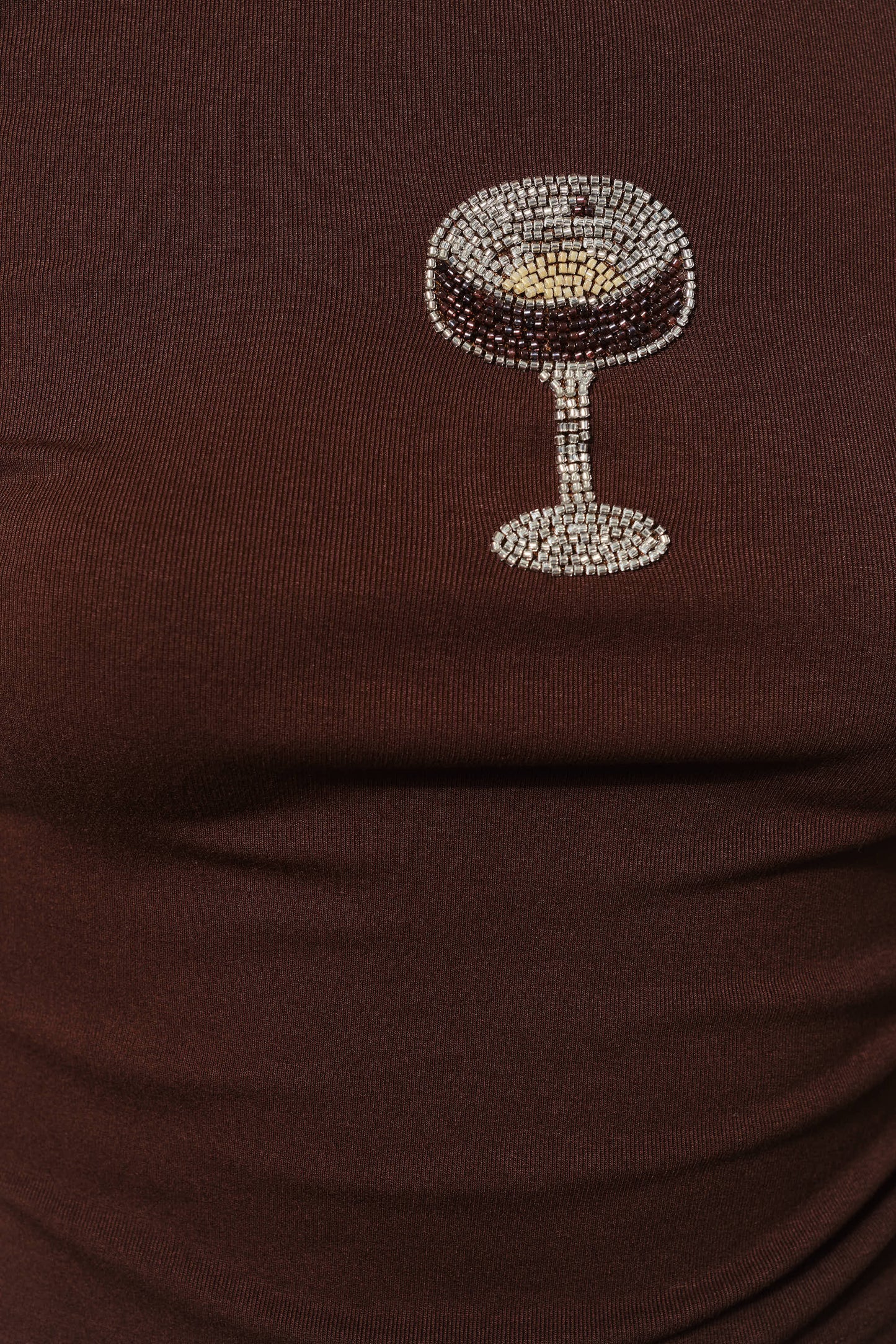 Colleen Espresso Martini Beaded Top - Fun