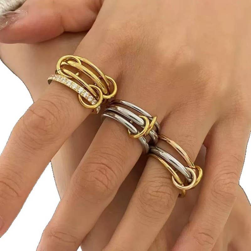 Stainless Steel Stackable Linked Rings 