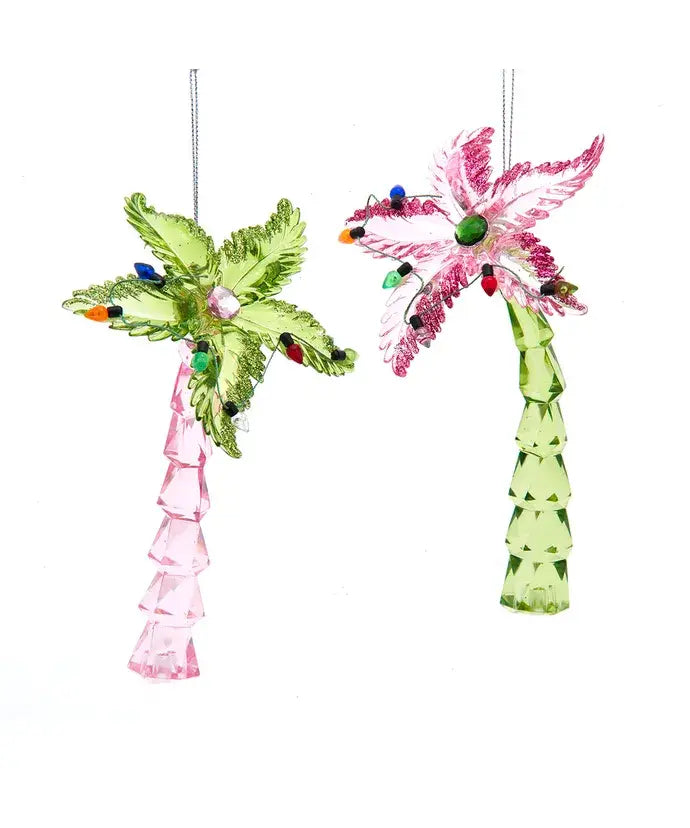 *FINAL SALE* Pink and Green Palm Tree Ornament