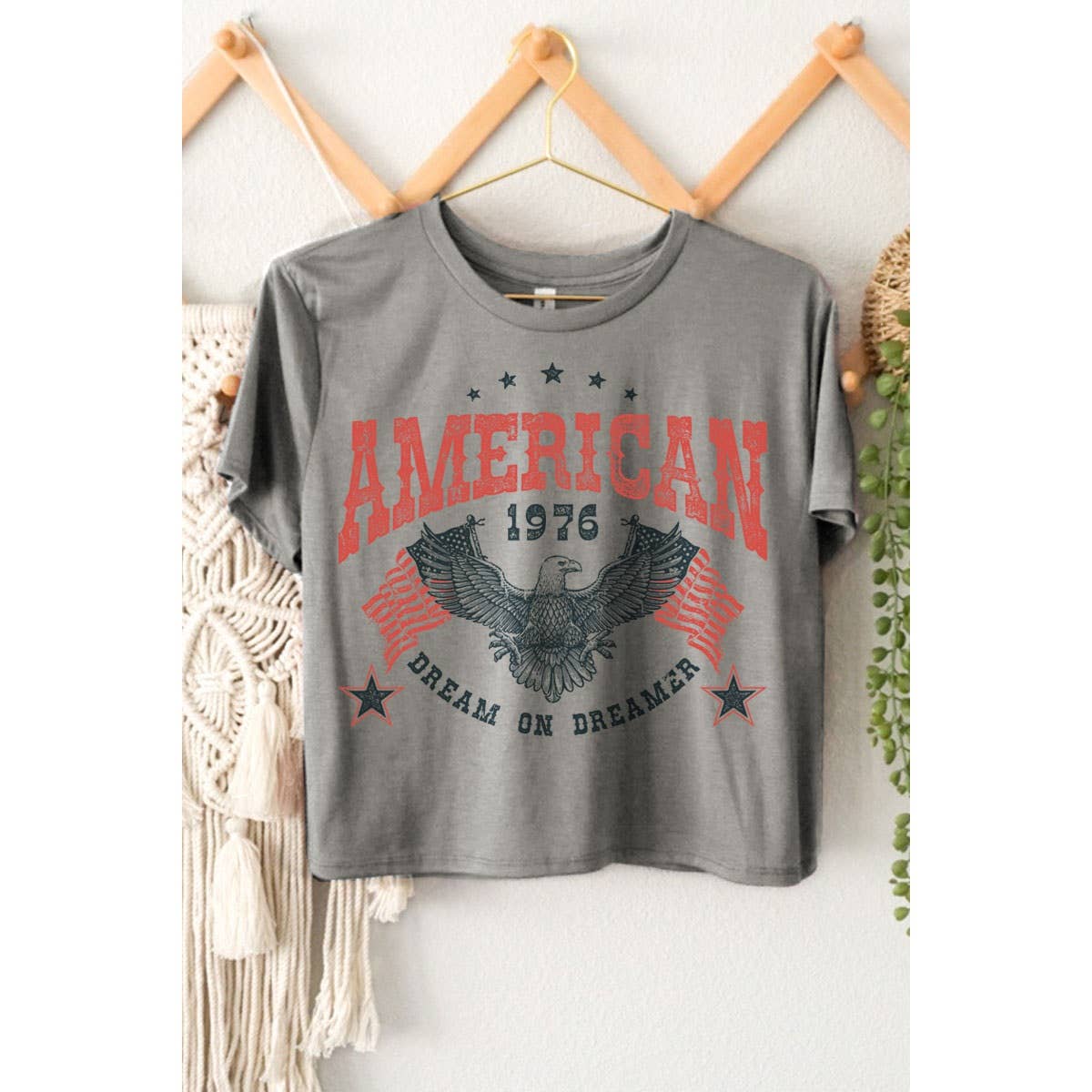 American Dream On Dreamer Graphic Crop Top