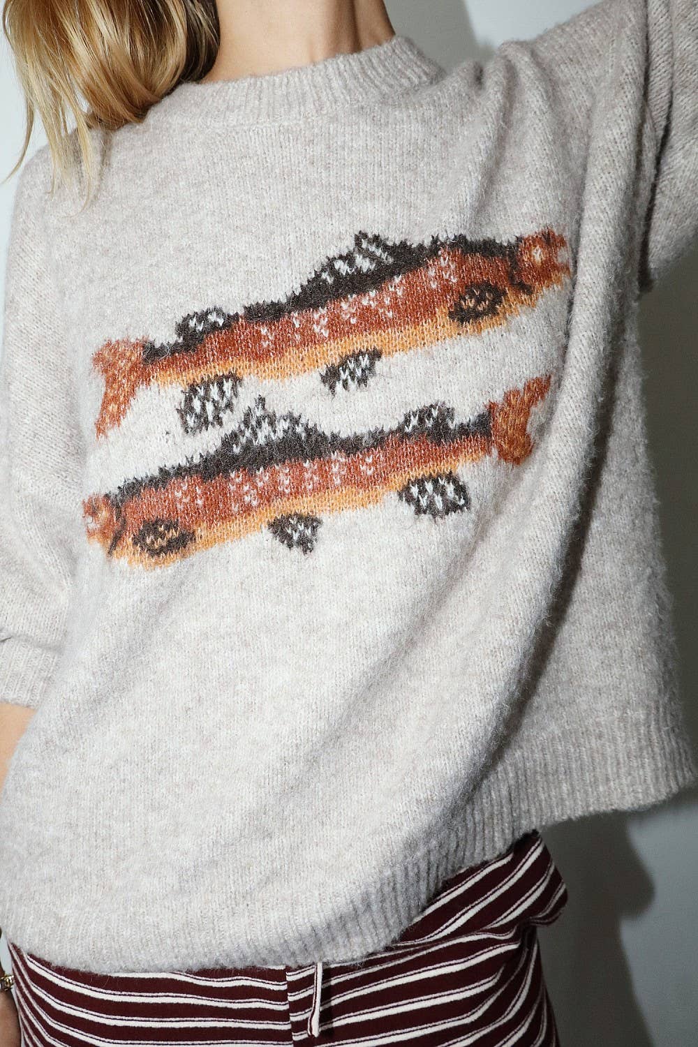 Trout Graphic Knit Sweater