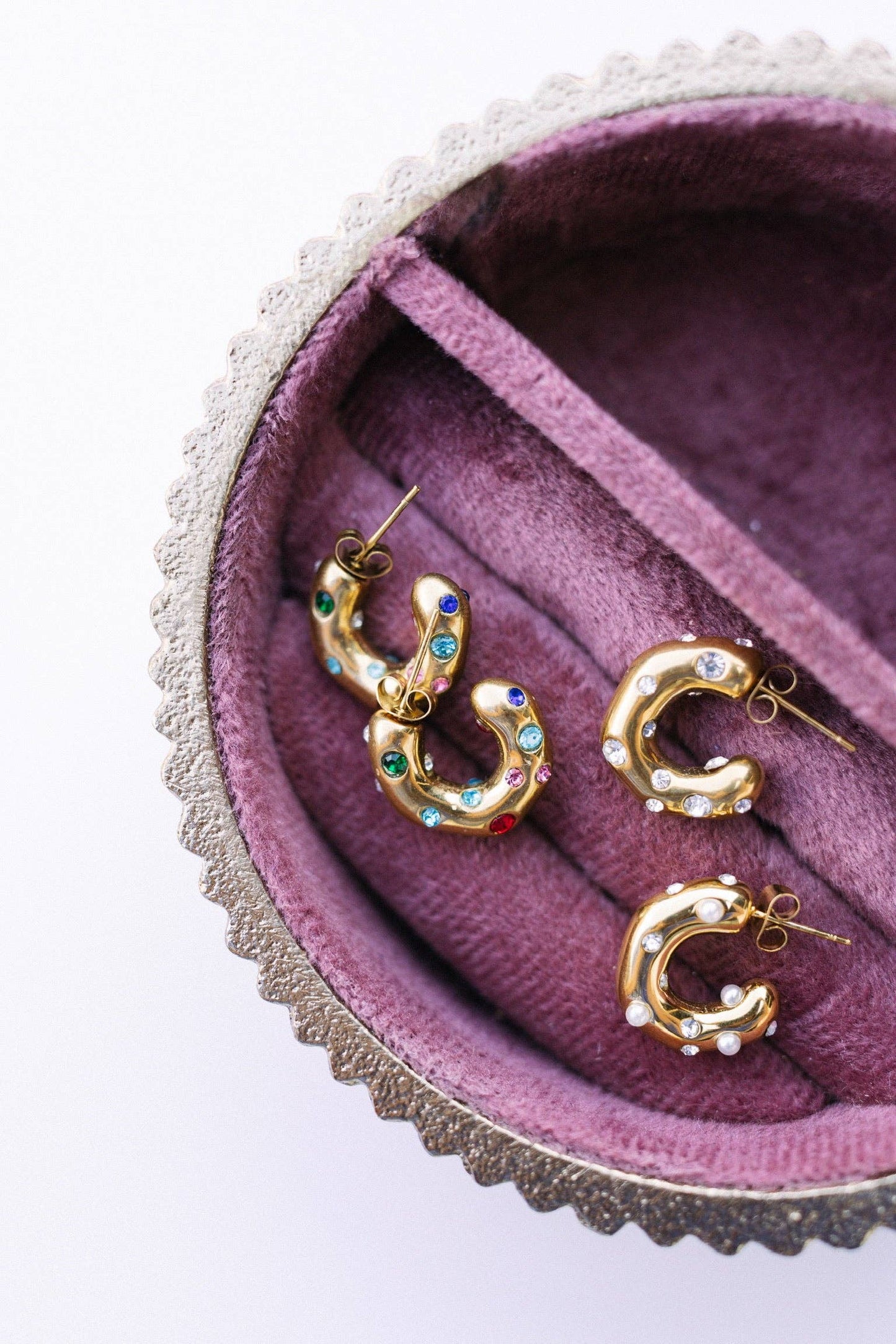 Ebby Crystal Hoop Earrings