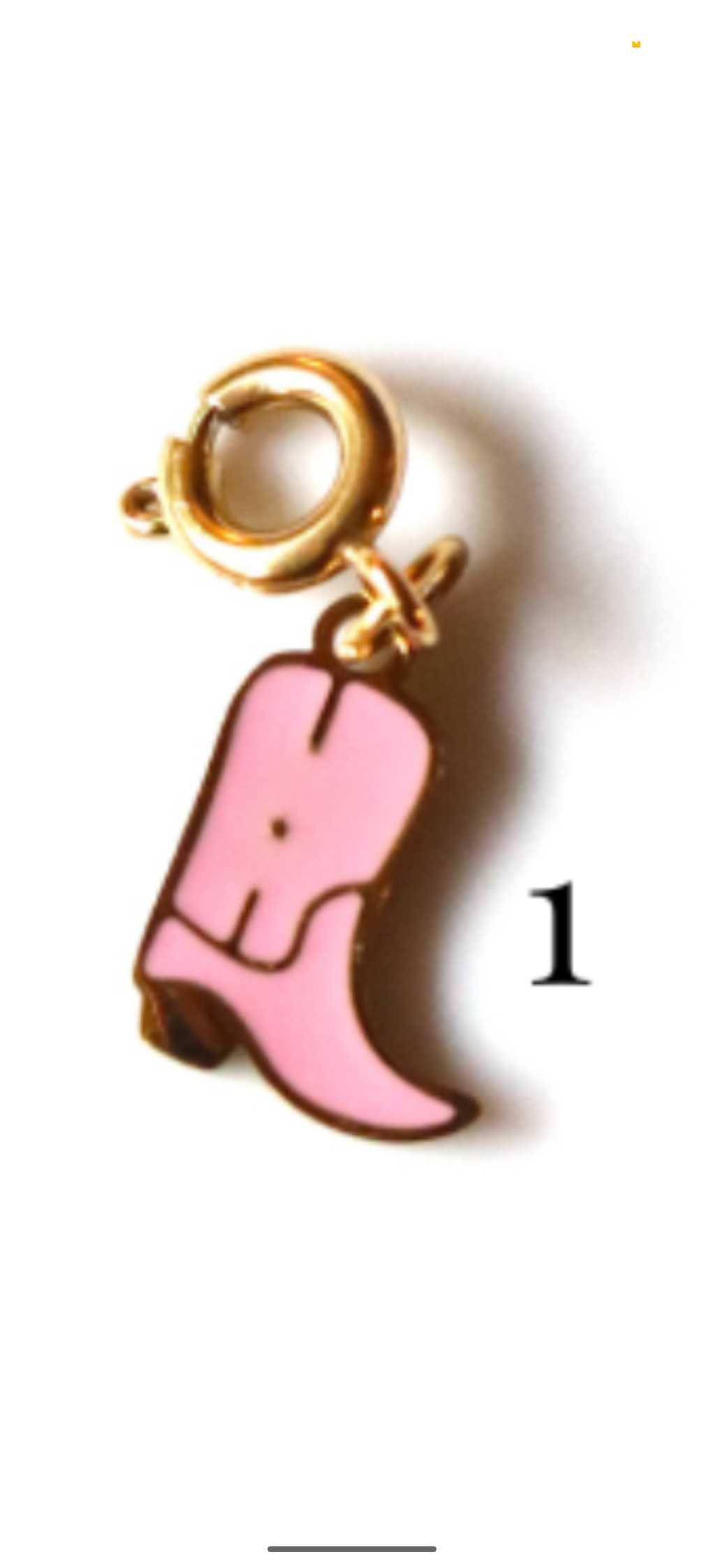 Stainless Steel Gold Plated Cowboy Boot Charms