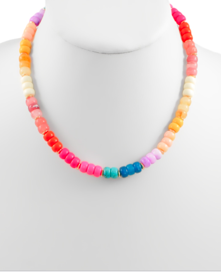 16" Lobster Clasp Small Beaded Necklace