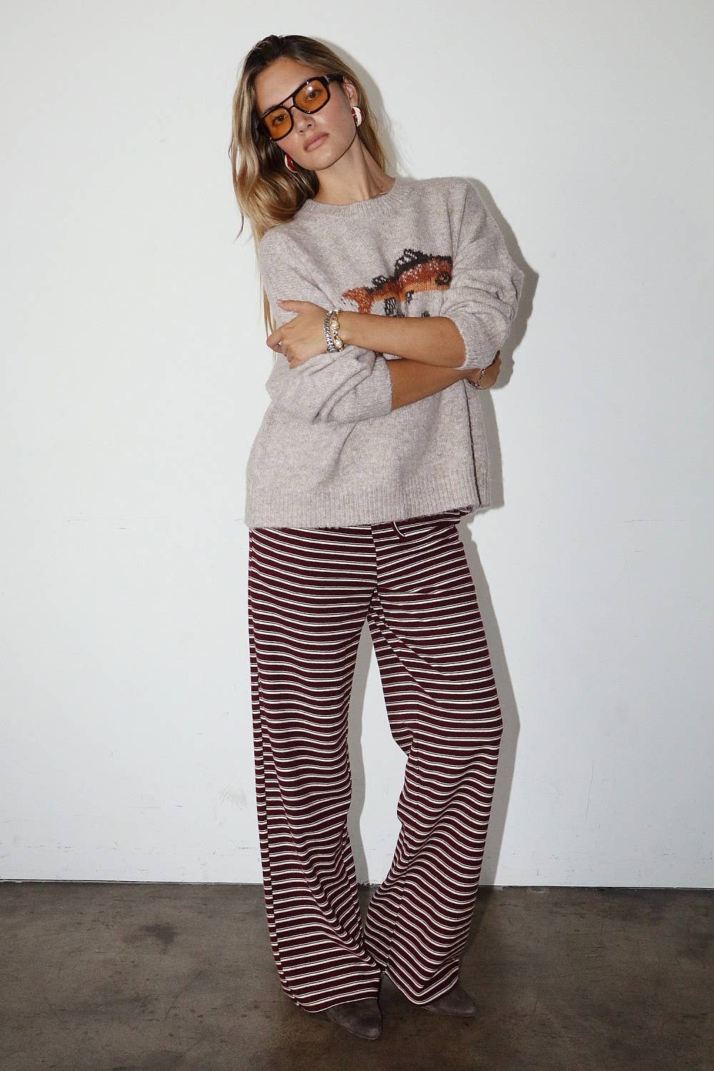 Trout Graphic Knit Sweater