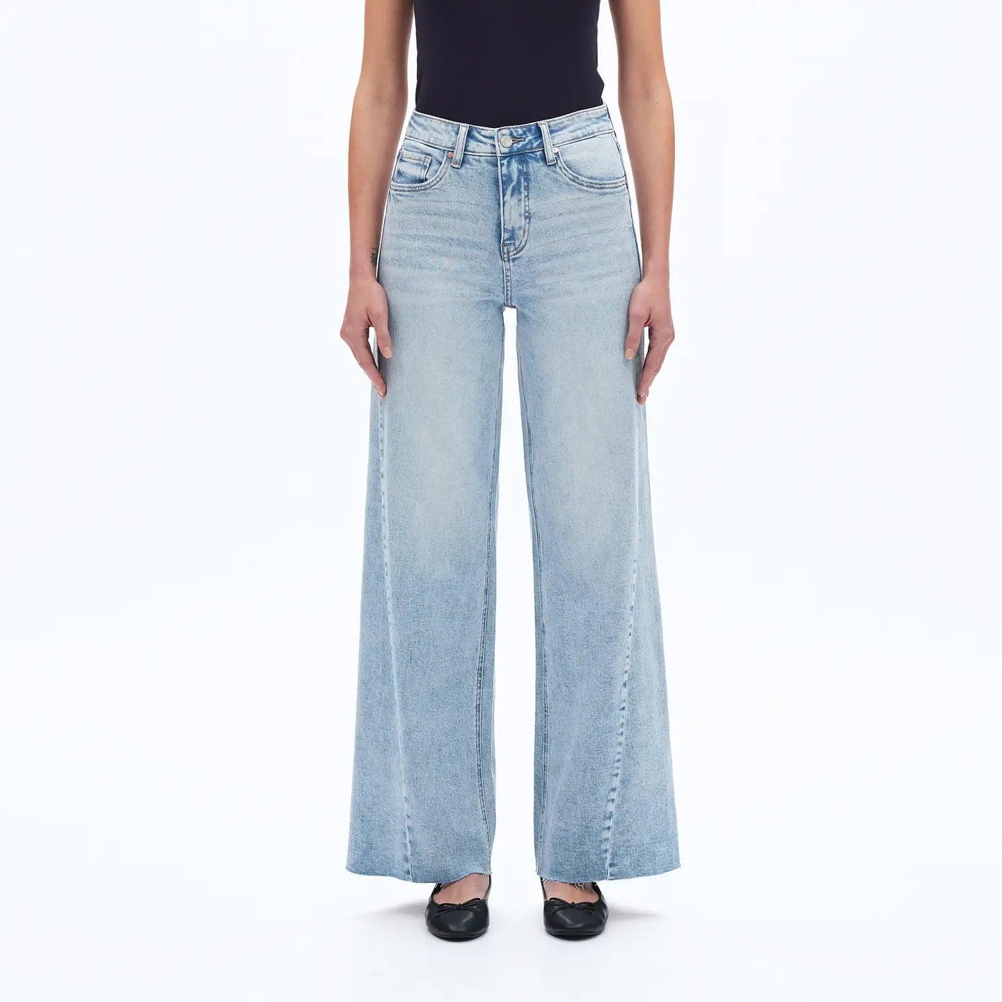 Beth Light Blue High Rise Wide Leg Jeans