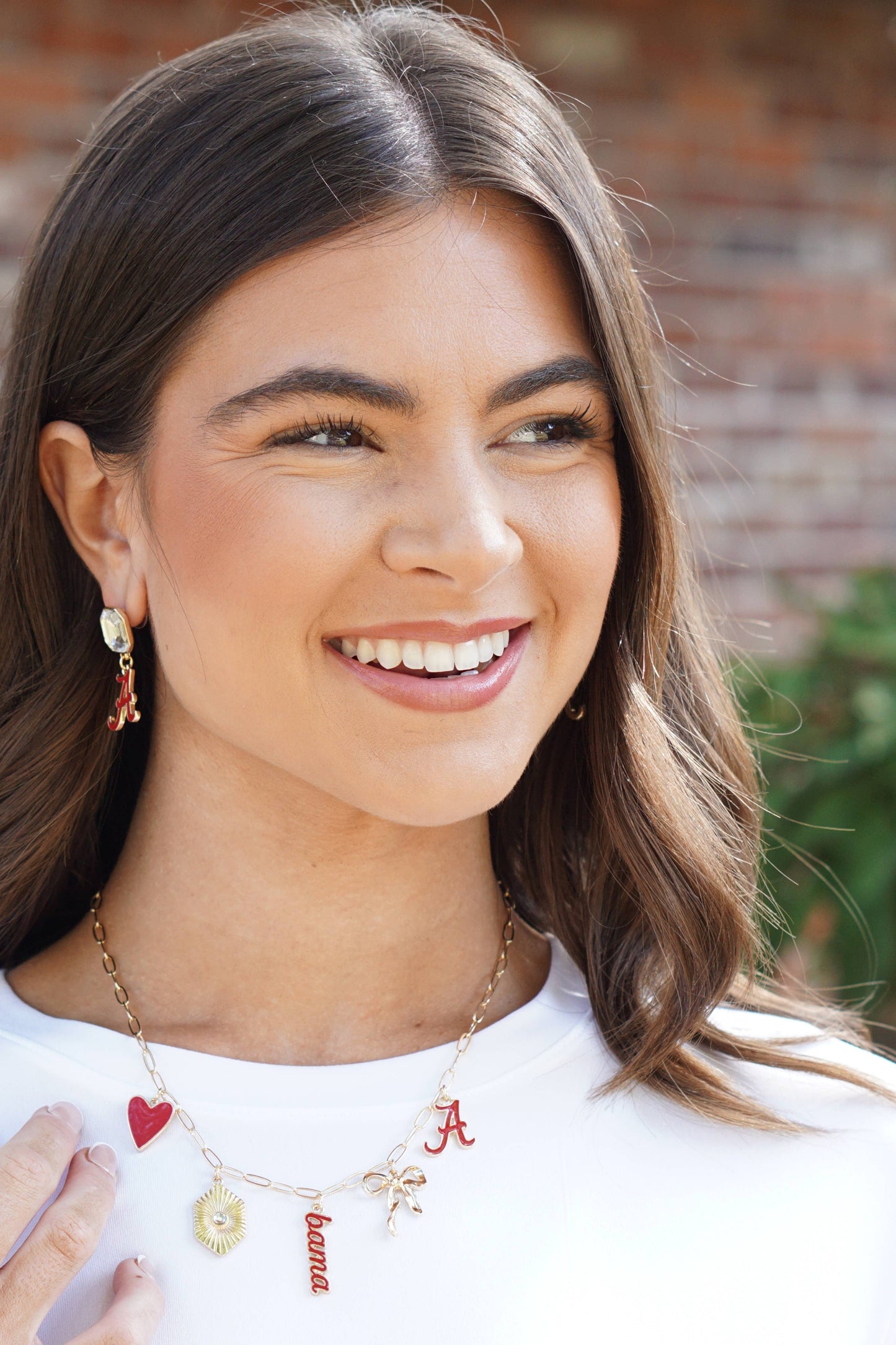 Alabama Crimson Tide Paper Clip Charm Necklace