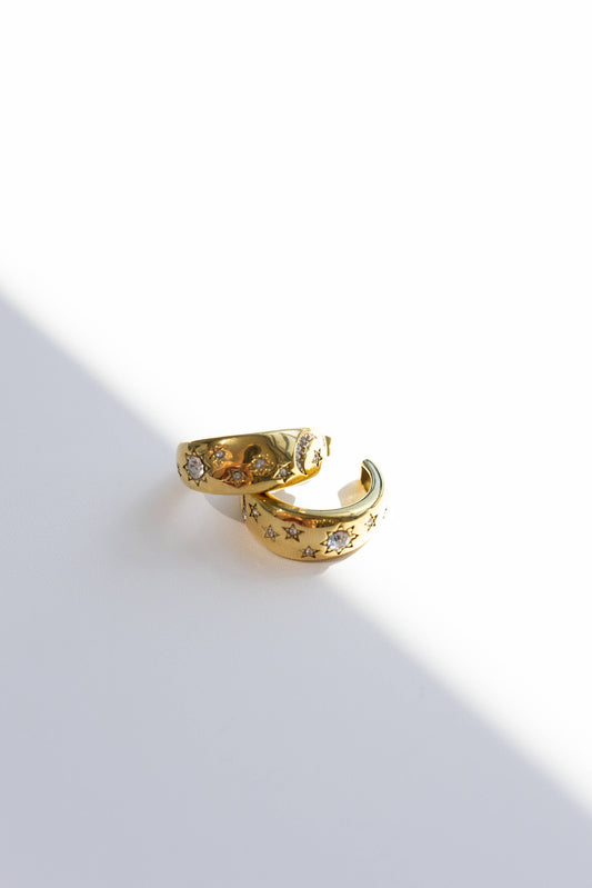 Elendra Crystal Hoop Earrings