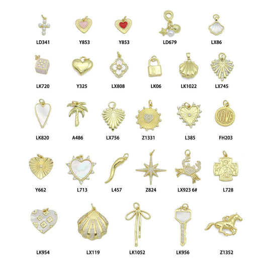 Mixed Detachable Charms for Scarf Charm Bar Necklace