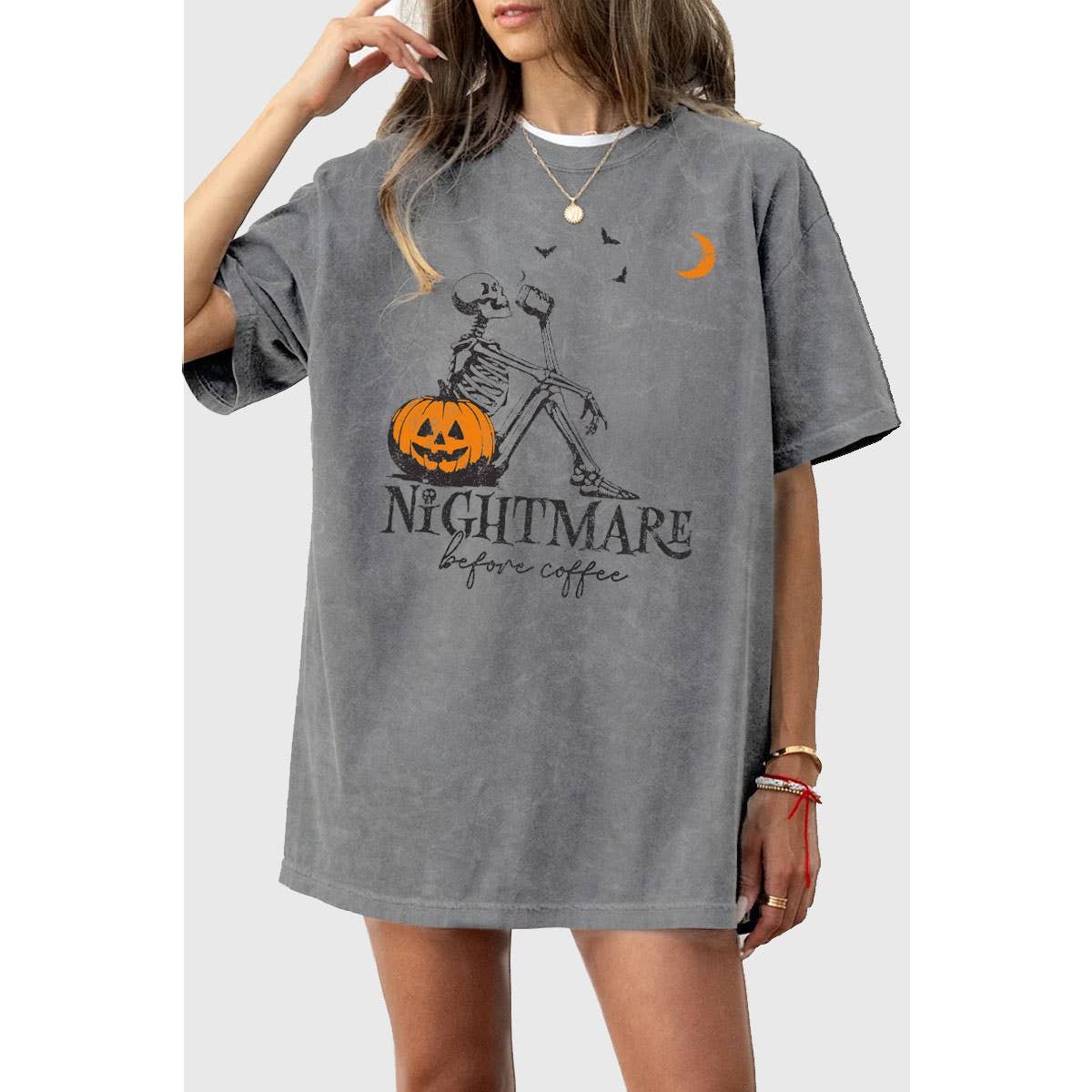 *FINAL SALE* Nightmare Oversized Mineral Graphic Tee