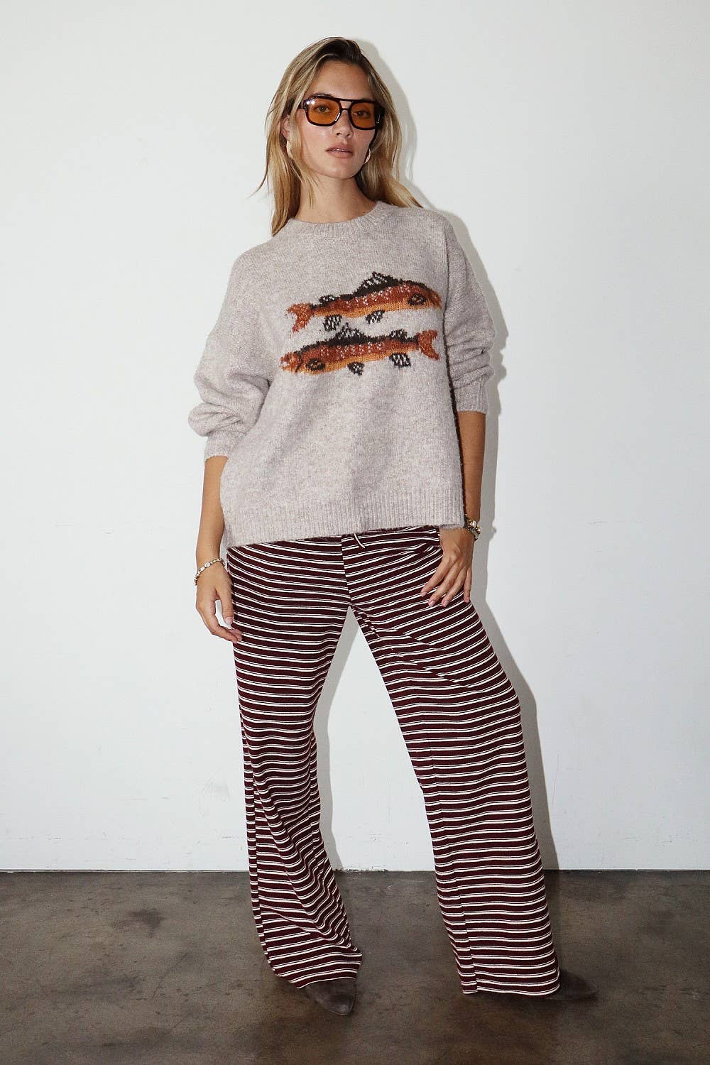 Trout Graphic Knit Sweater