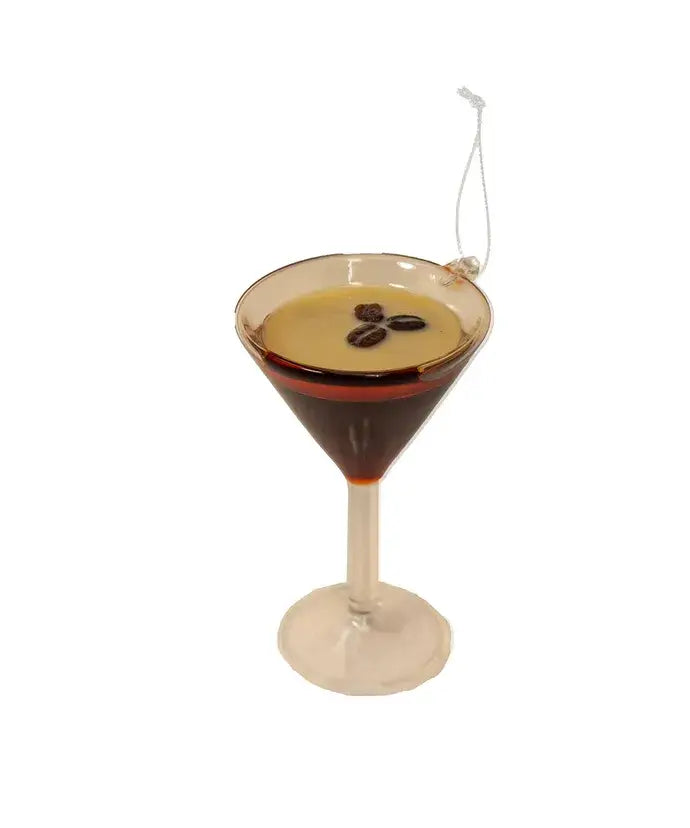 *FINAL SALE* Glass Espresso Martini Ornament
