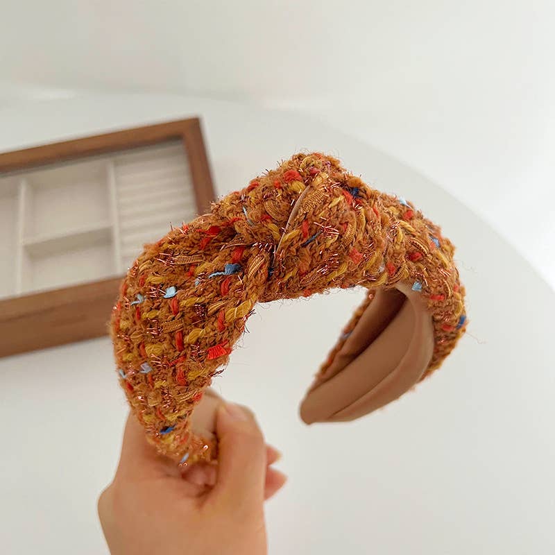 Fall Multi Color Tweed Knot Headband
