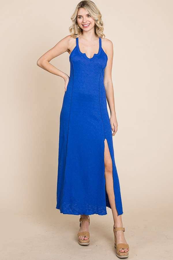 *FINAL SALE* Tiny Notch Neck Merrow Maxi Dress