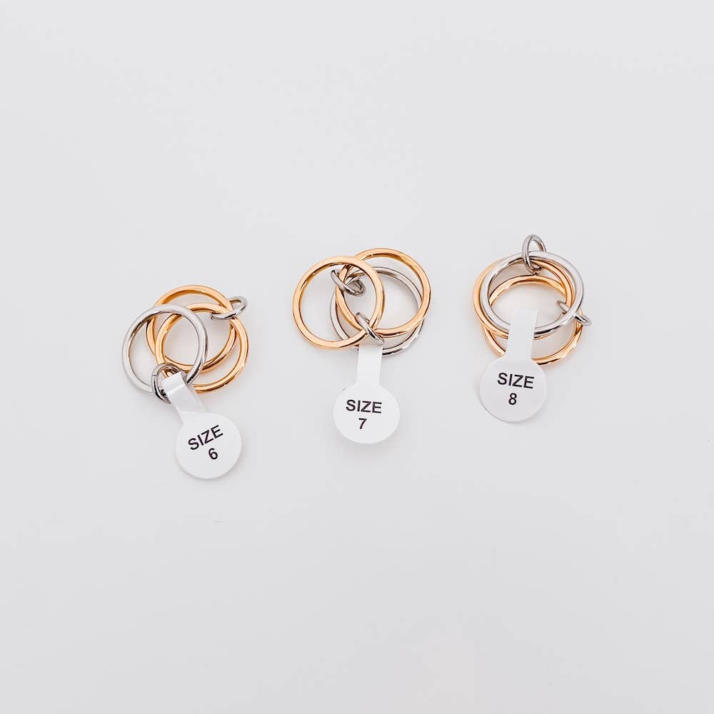 Millie Mixed Metals Stacked Ring - WATERPROOF