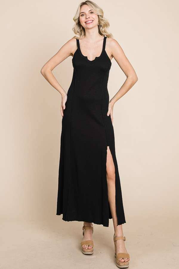 *FINAL SALE* Tiny Notch Neck Merrow Maxi Dress