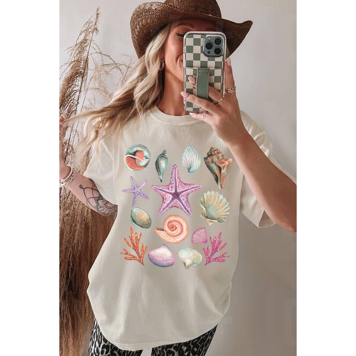Marine Life Oversized Mineral Graphic Tee