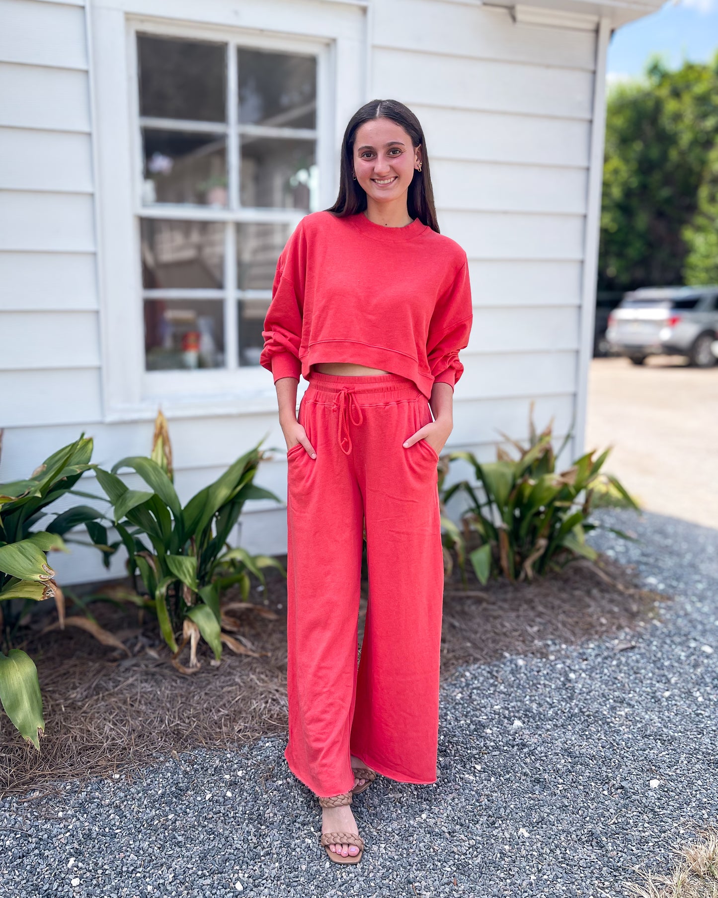 Ribbed Wide Leg Oversize Sweatpants