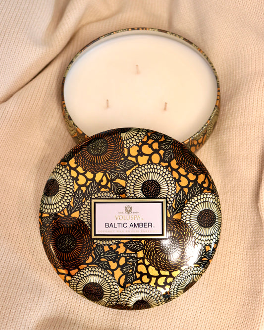 *FINAL SALE* Baltic Amber 3 Wick Tin
