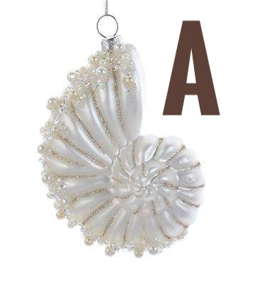 *FINAL SALE* White Shell Ornament