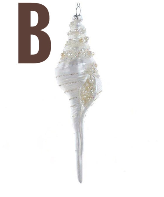 *FINAL SALE* White Shell Ornament