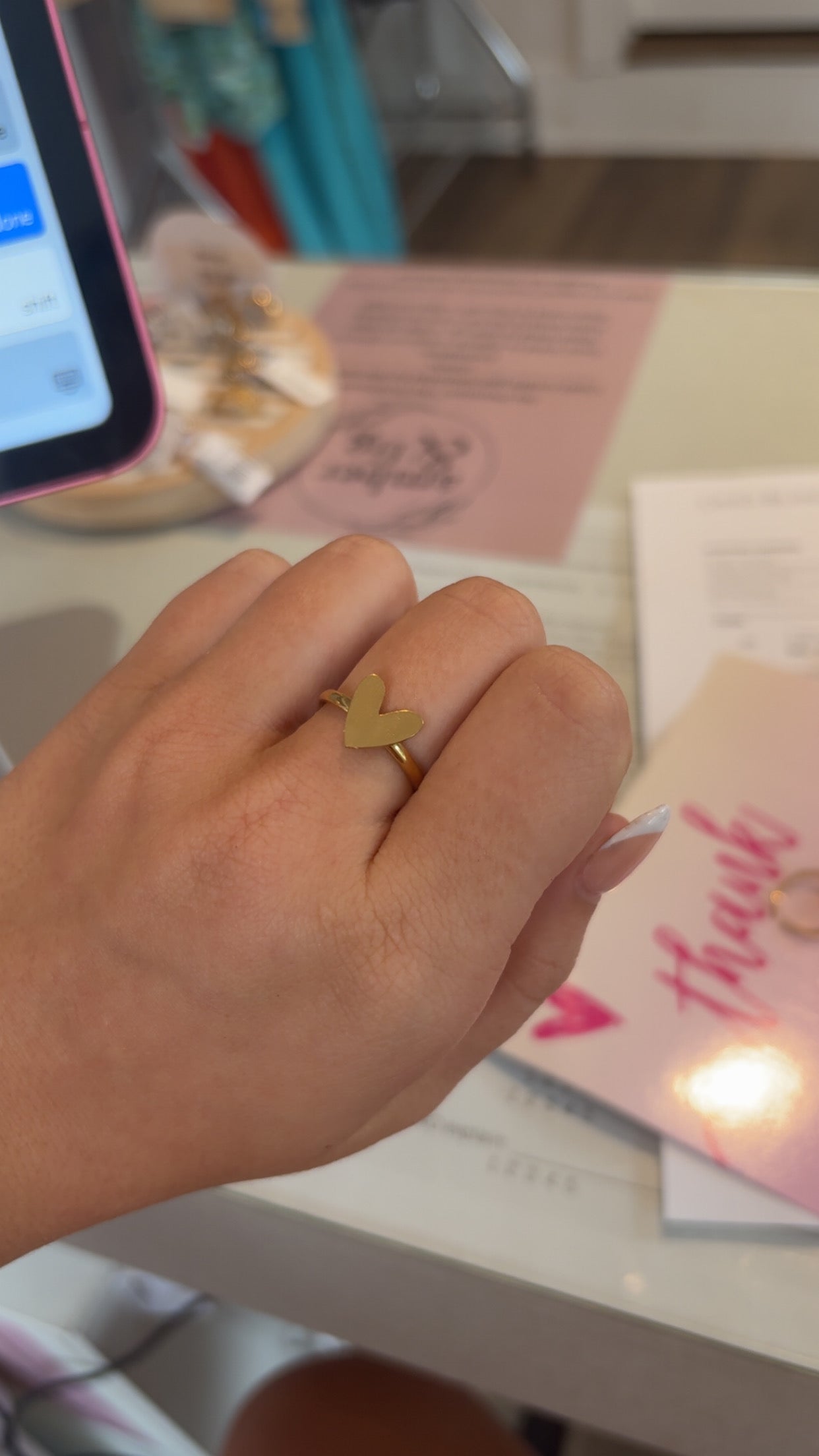 Small Heart Ring * WATER RESISTANT*