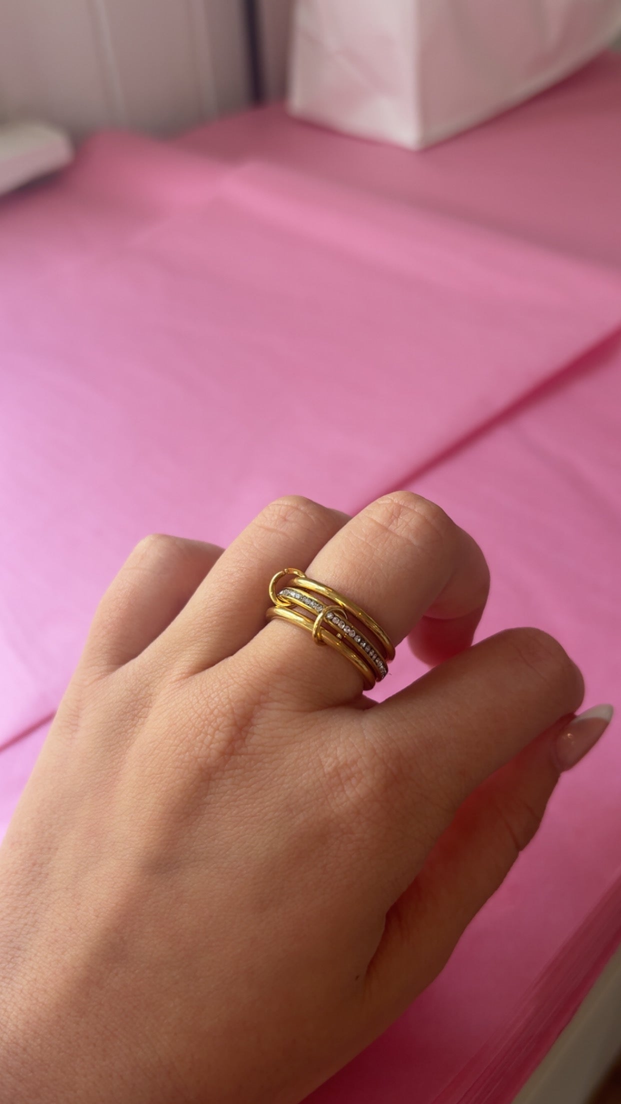 OMG Stacked Gold Ring *WATER RESISTANT*
