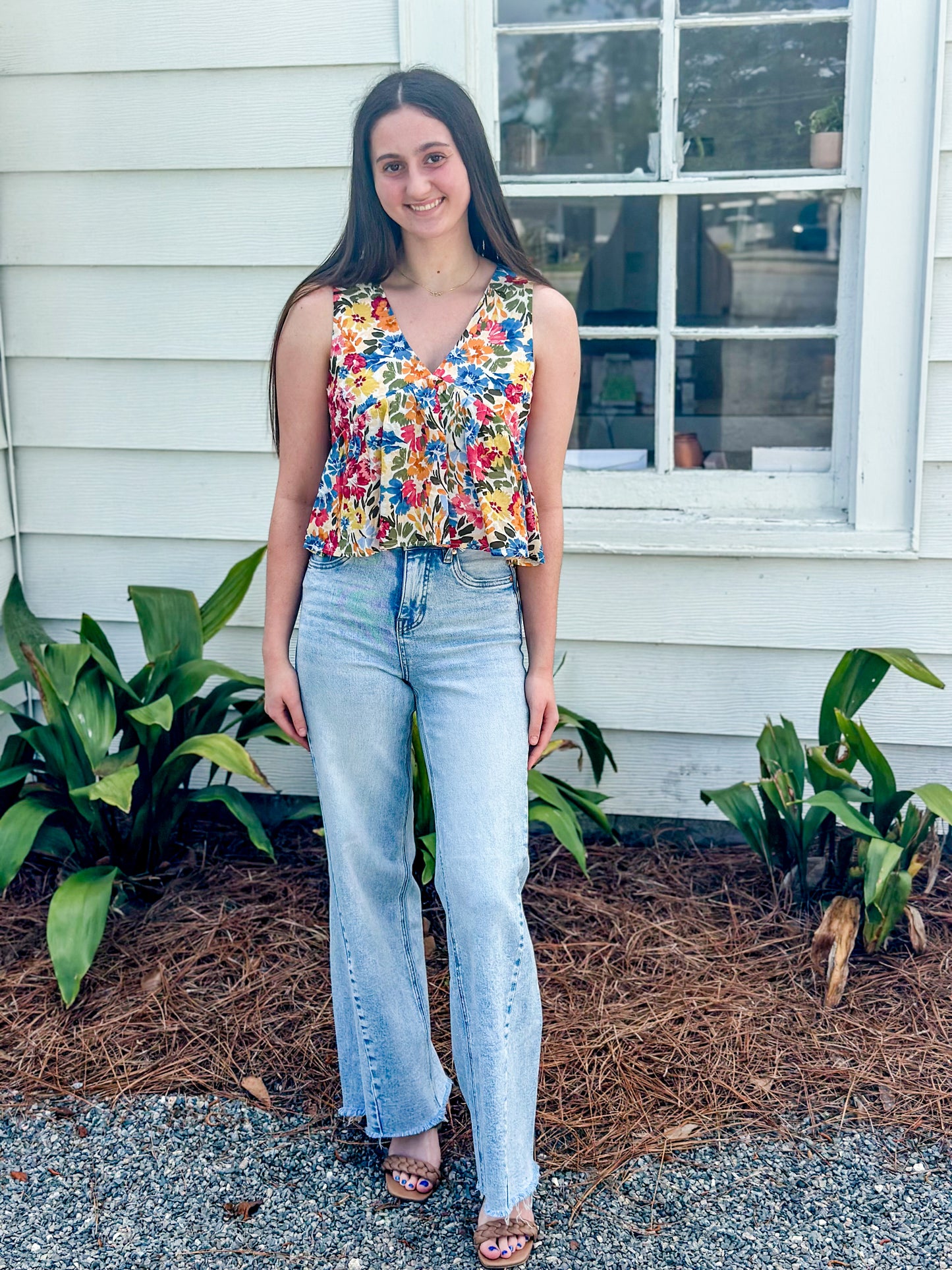 Beth Light Blue High Rise Wide Leg Jeans