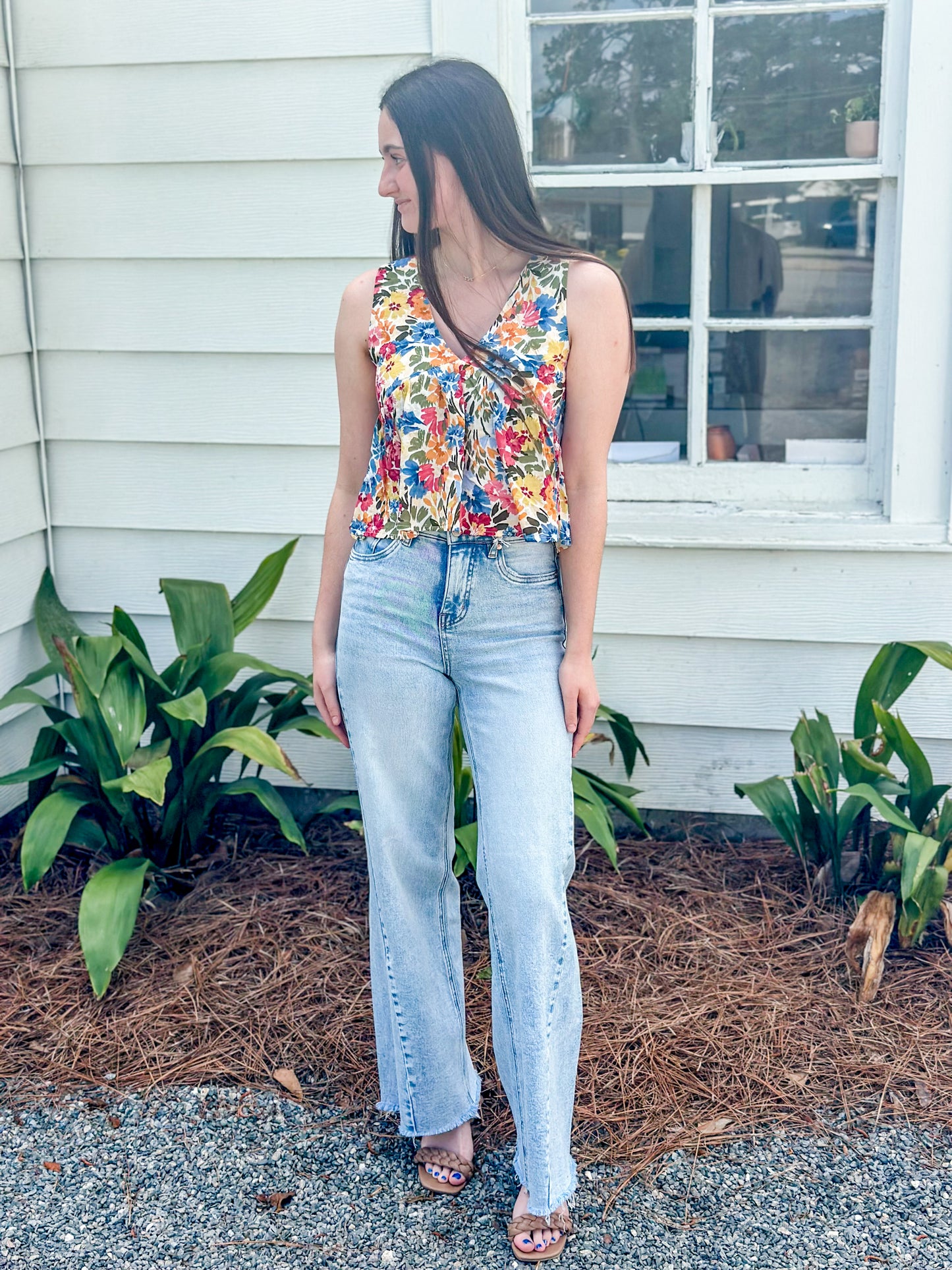 Beth Light Blue High Rise Wide Leg Jeans