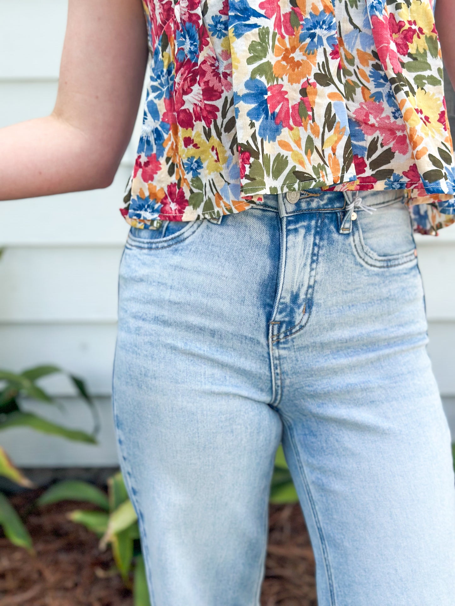 Beth Light Blue High Rise Wide Leg Jeans