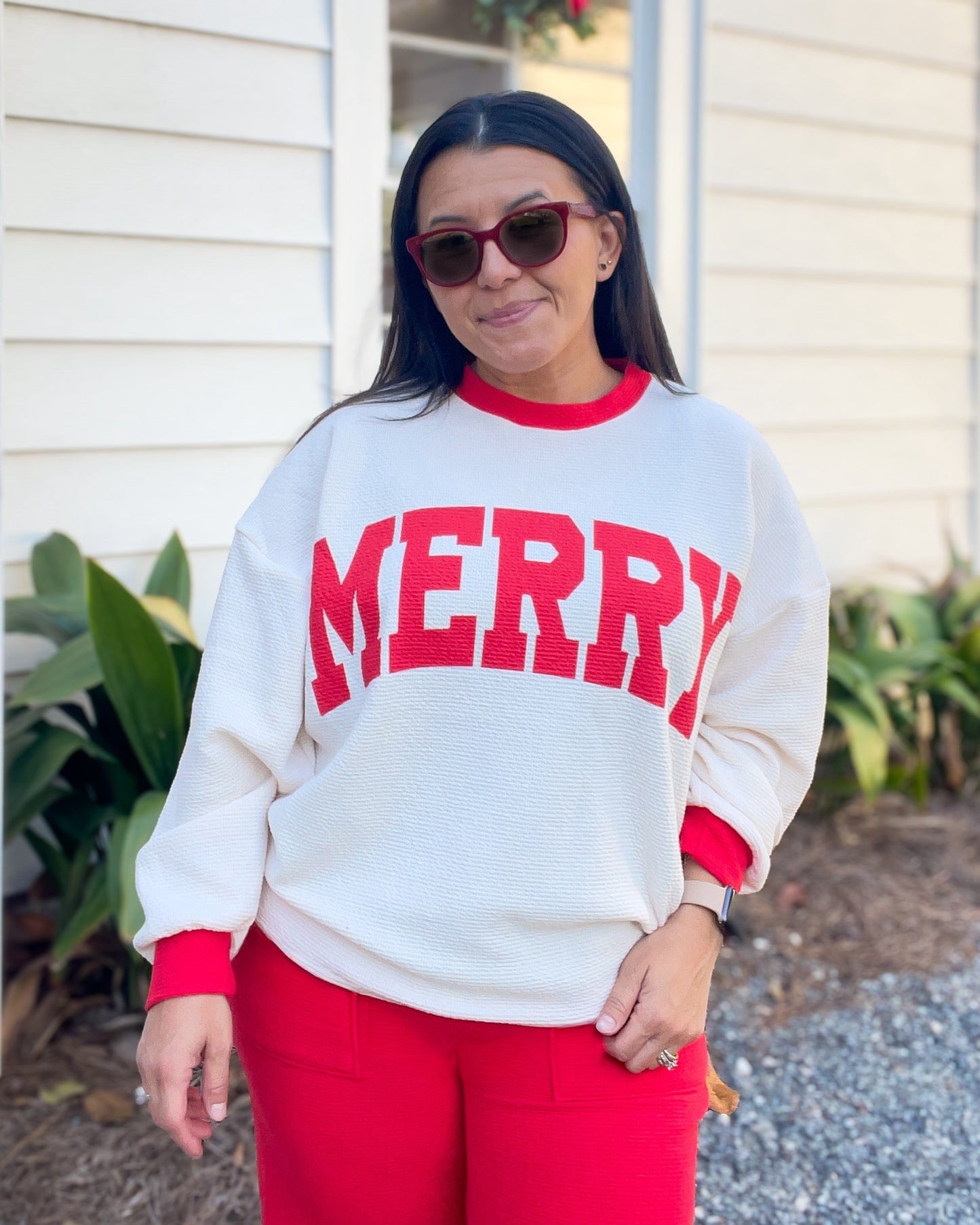 Merry Ringer Cloudy Knit Sweatshirt