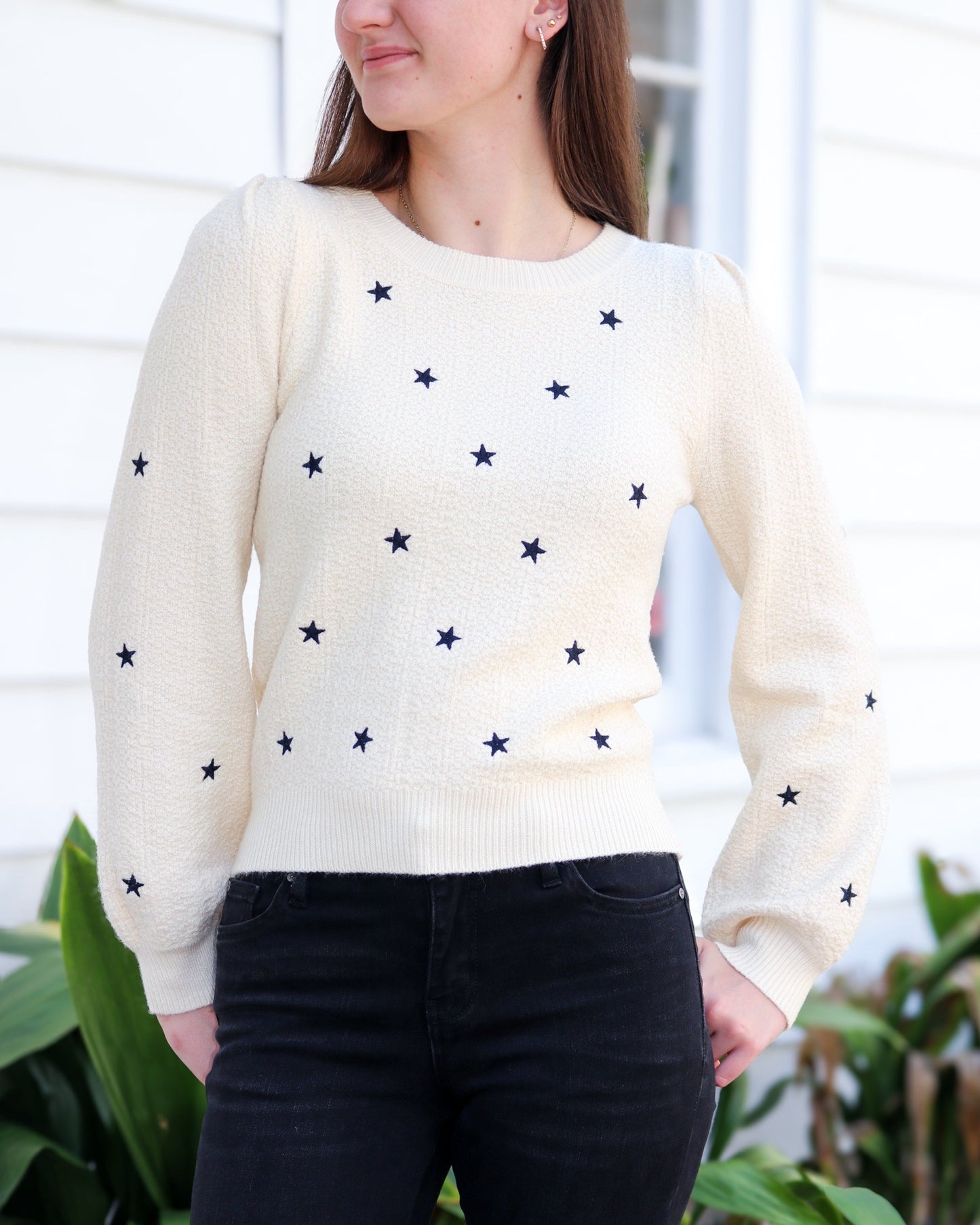 Twinkle Star Embroidered Sweater