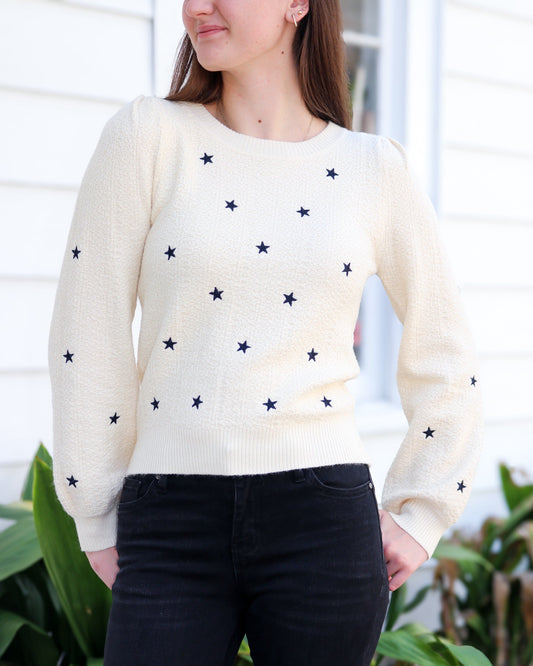 Twinkle Star Embroidered Sweater