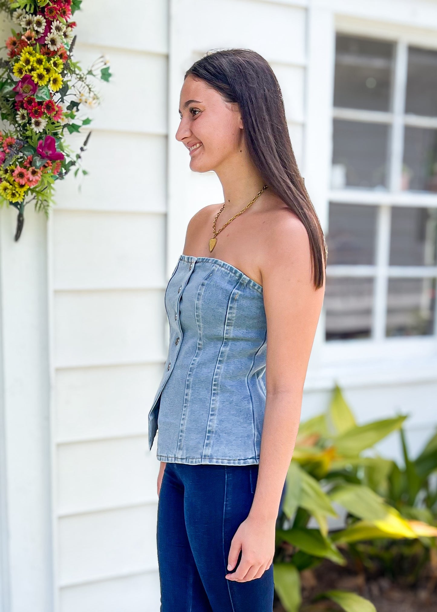 *FINAL SALE* Indigo Washed Denim Top