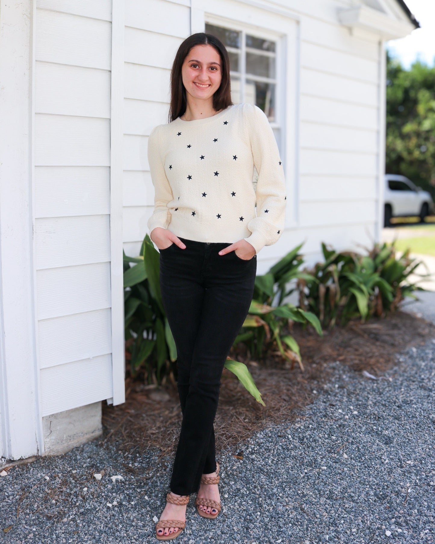 Twinkle Star Embroidered Sweater