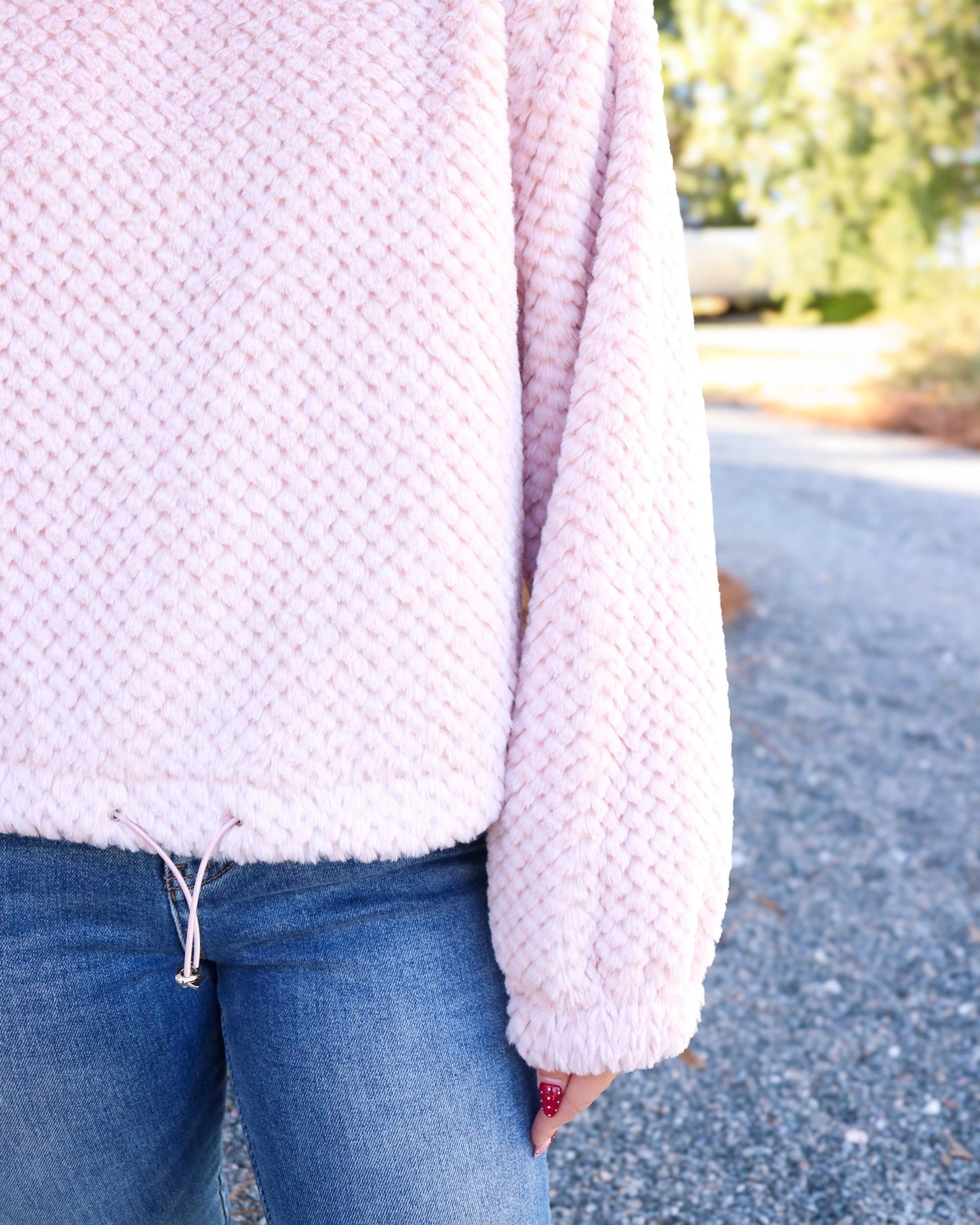 Shoulda Been Fuzzy Hem Knit Top