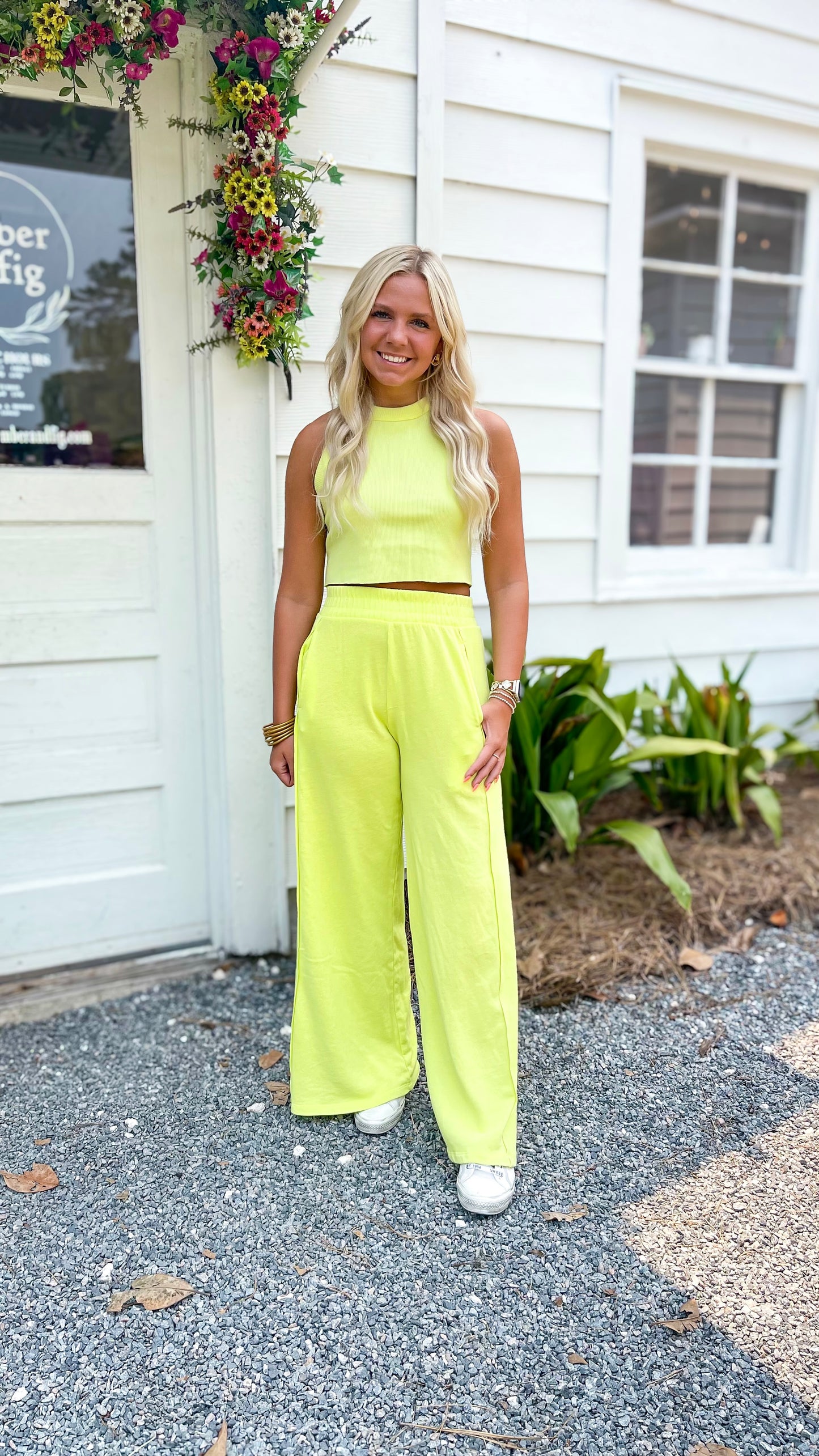 Mineral Wash Flared Sweat Pants with Pockets