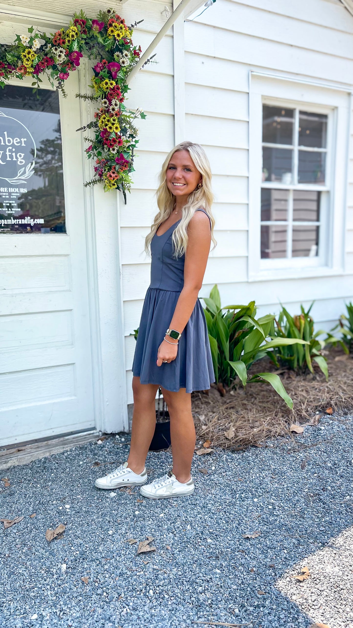 *FINAL SALE* Cotton Span Jersey Corset Summer Flare Dress