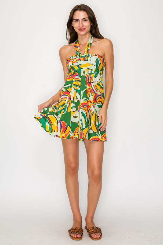Calypso Mostera Halter Short Dress