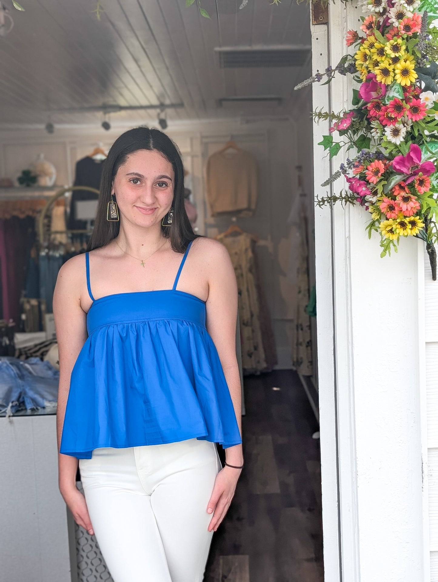 *FINAL SALE* Flowy Tie-back Spaghetti Strap Top