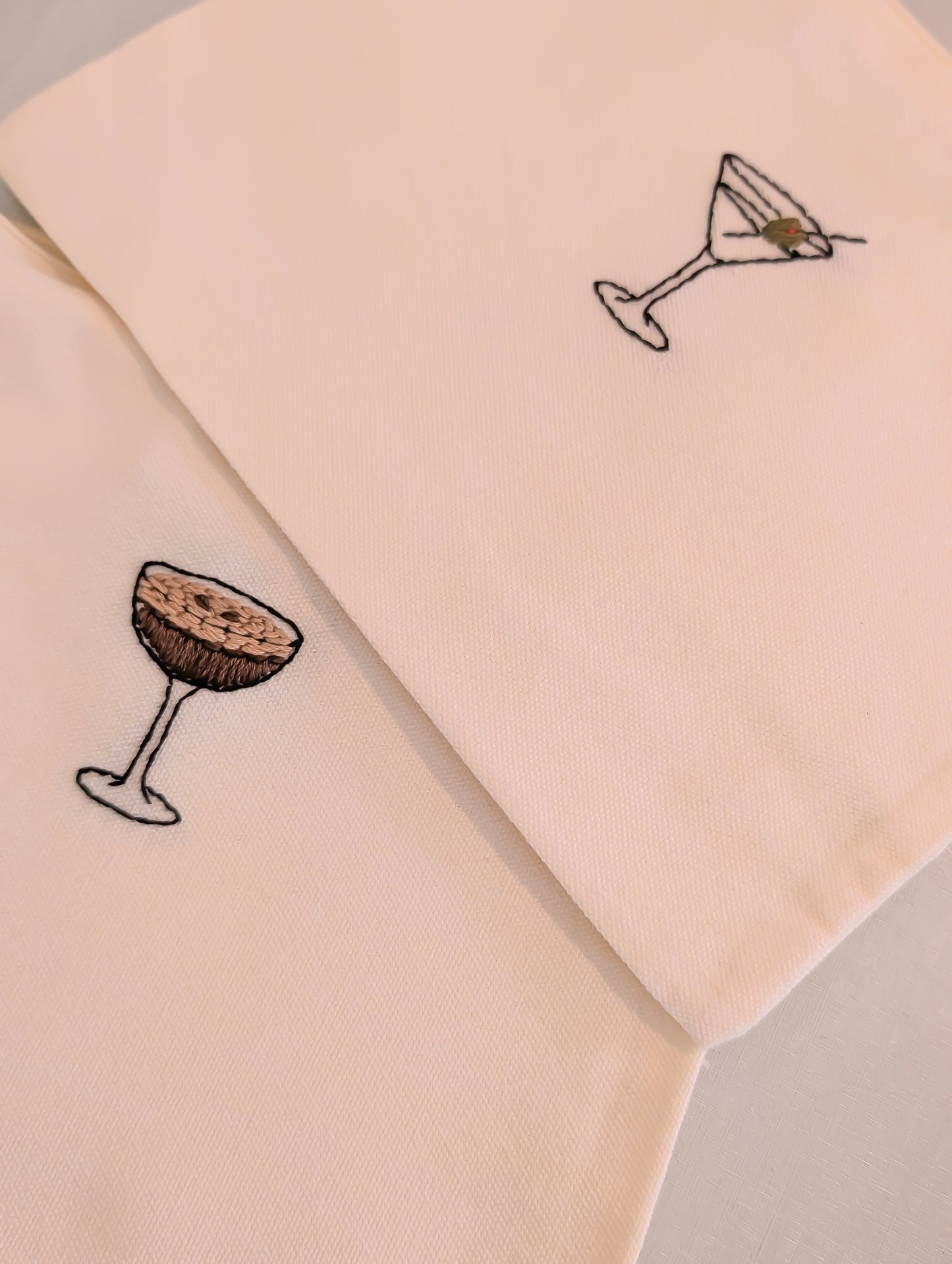 *FINAL SALE* Strawberry Threads Hand Embroidered Canvas Make Up Bag