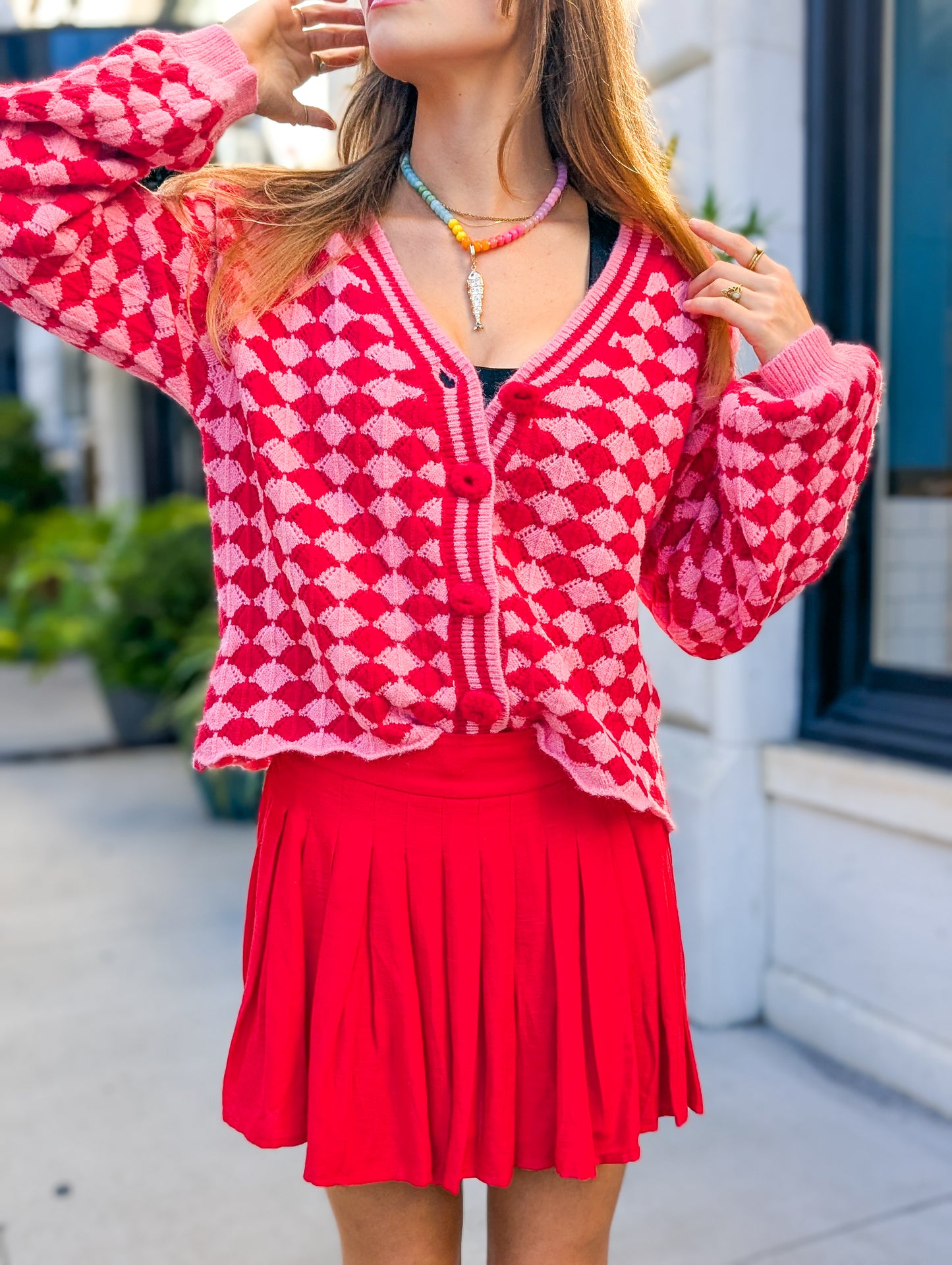 *FINAL SALE* Scarlet Red Pleated Skirt