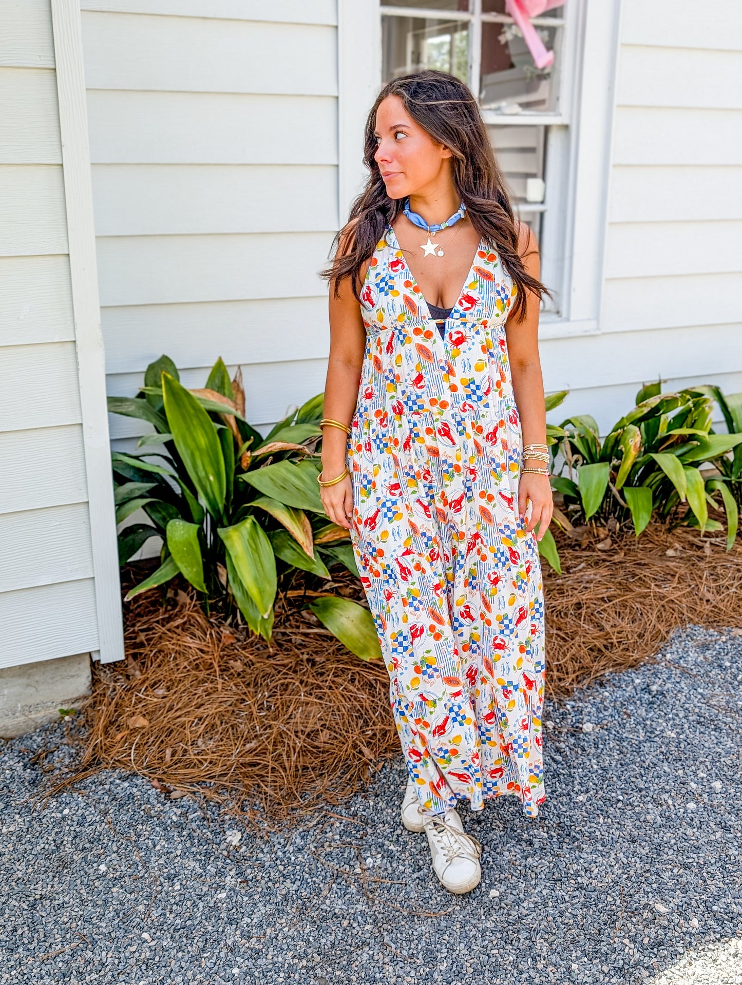 *FINAL SALE* Mykonos Market Maxi Dress