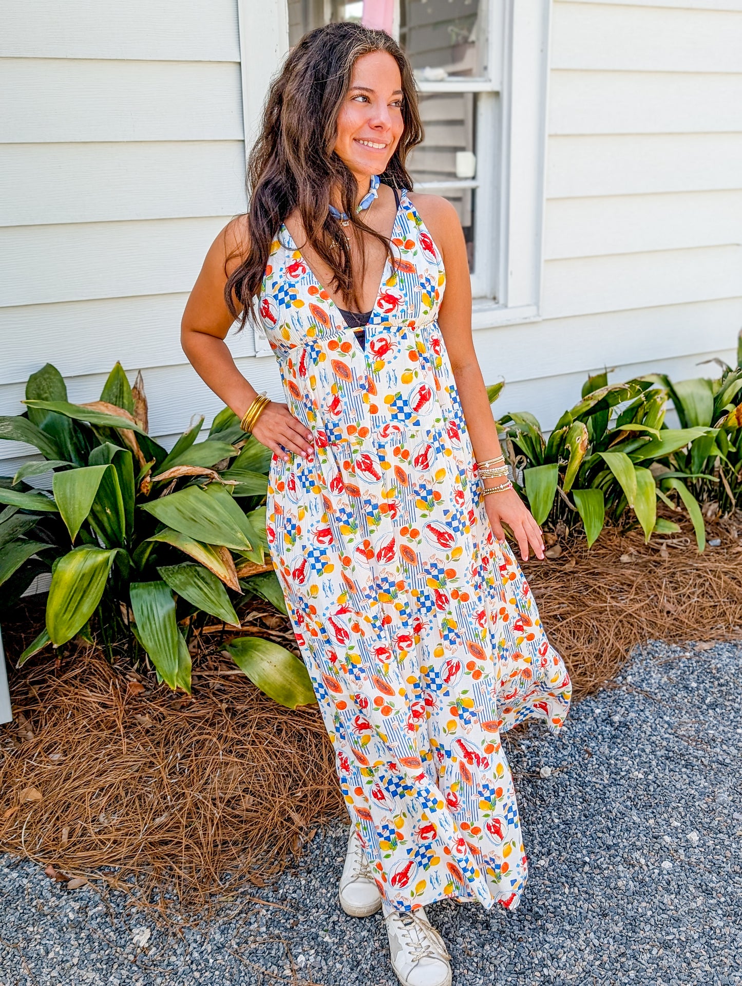 *FINAL SALE* Mykonos Market Maxi Dress