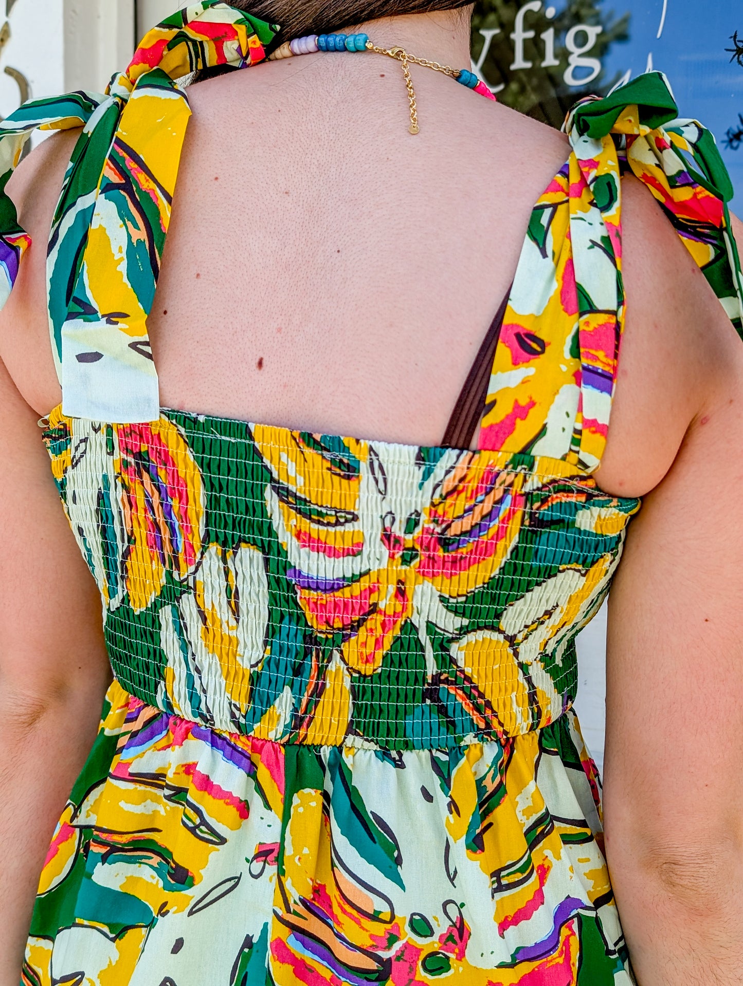 Calypso Mostera Smock Midi Dress