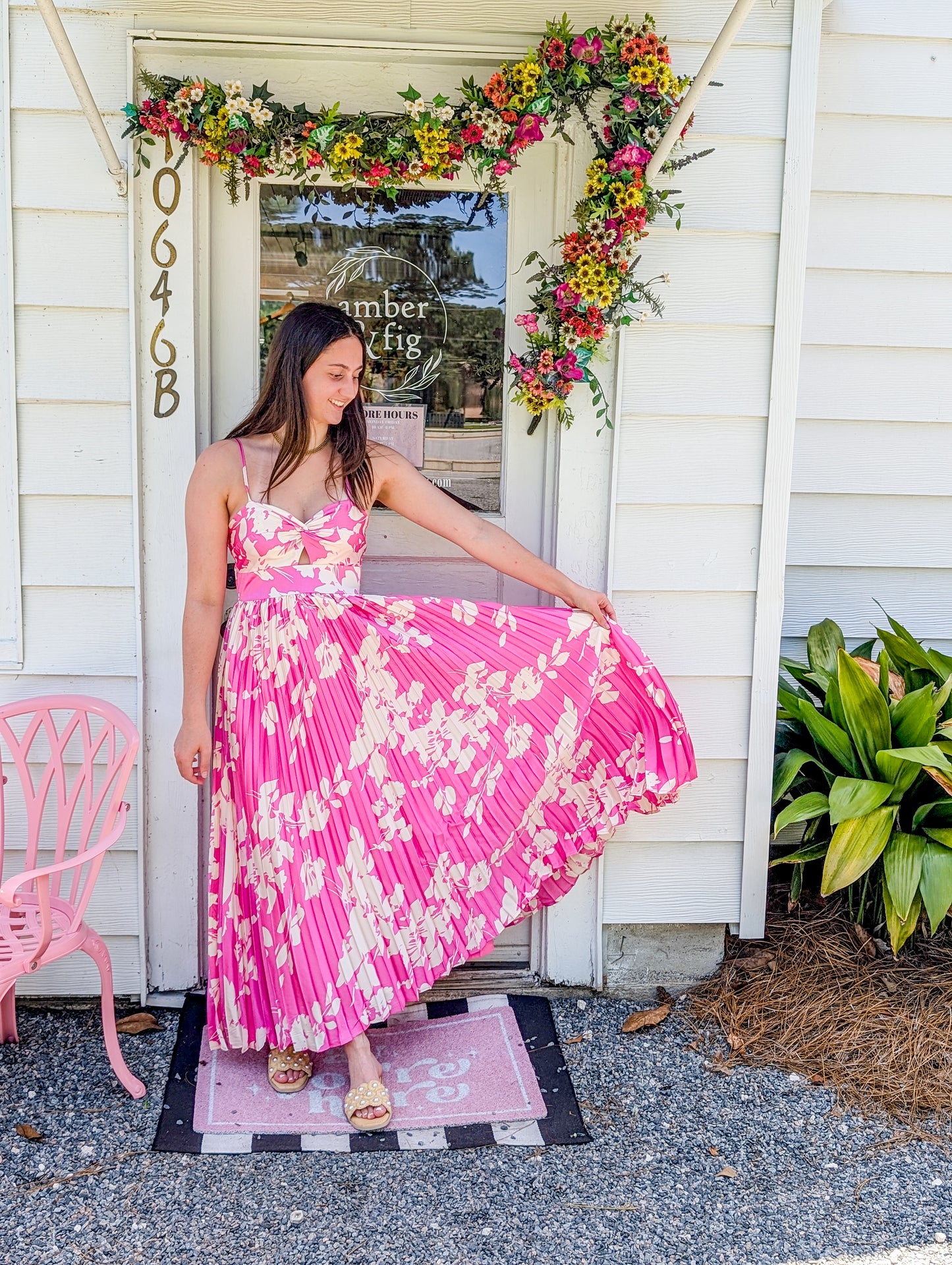 EOS Blossom Pleat Maxi Dress