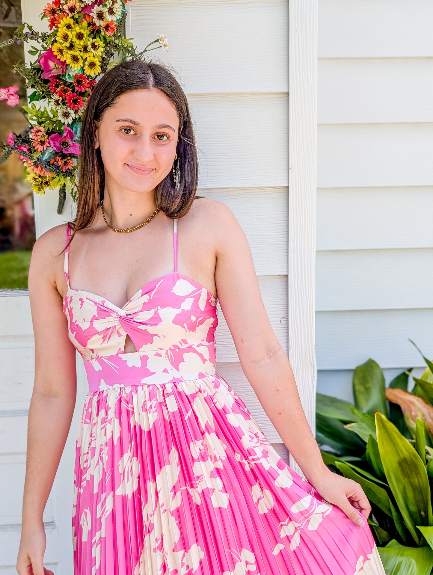 EOS Blossom Pleat Maxi Dress