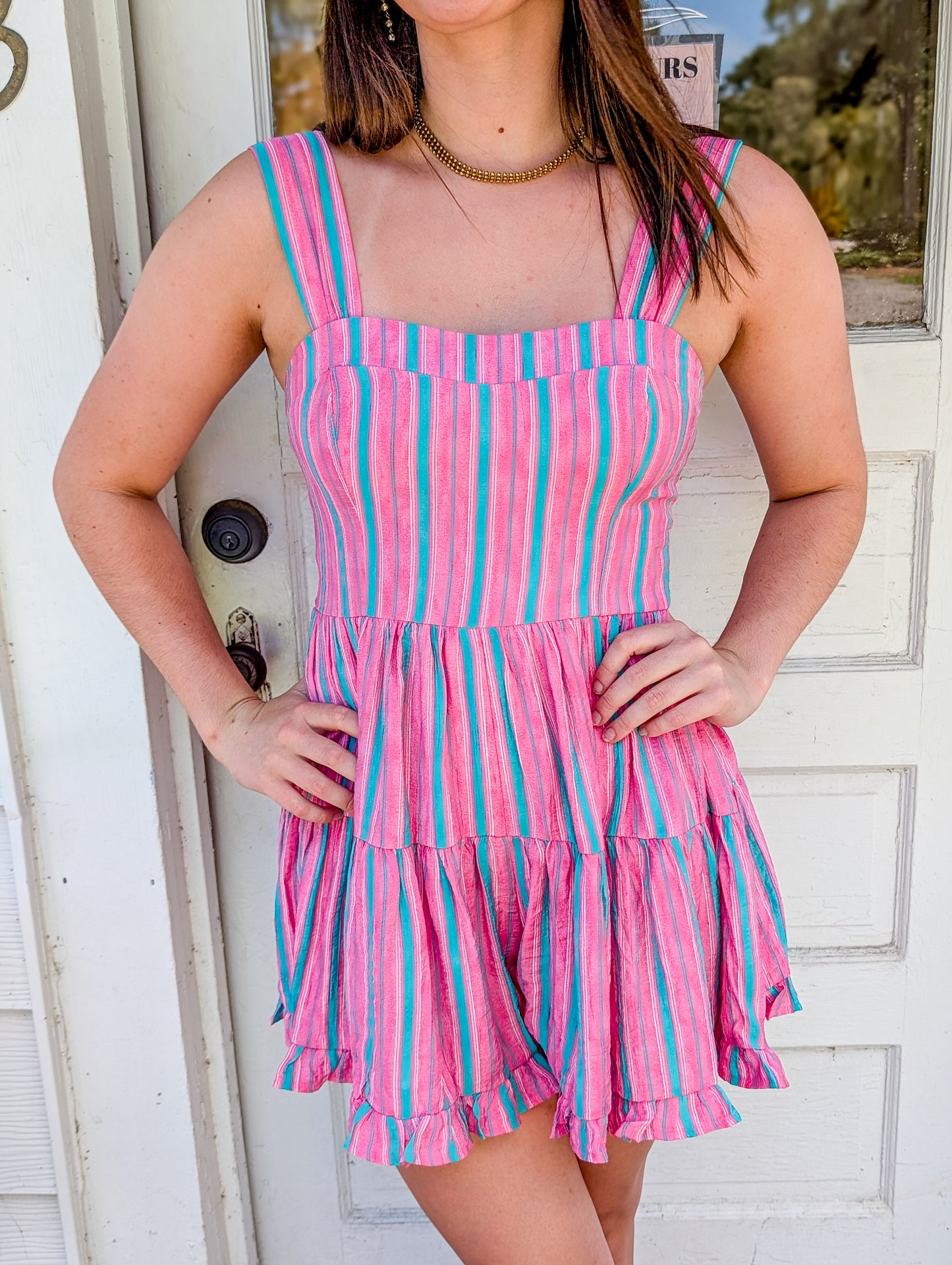 Raspberry Drift Romper