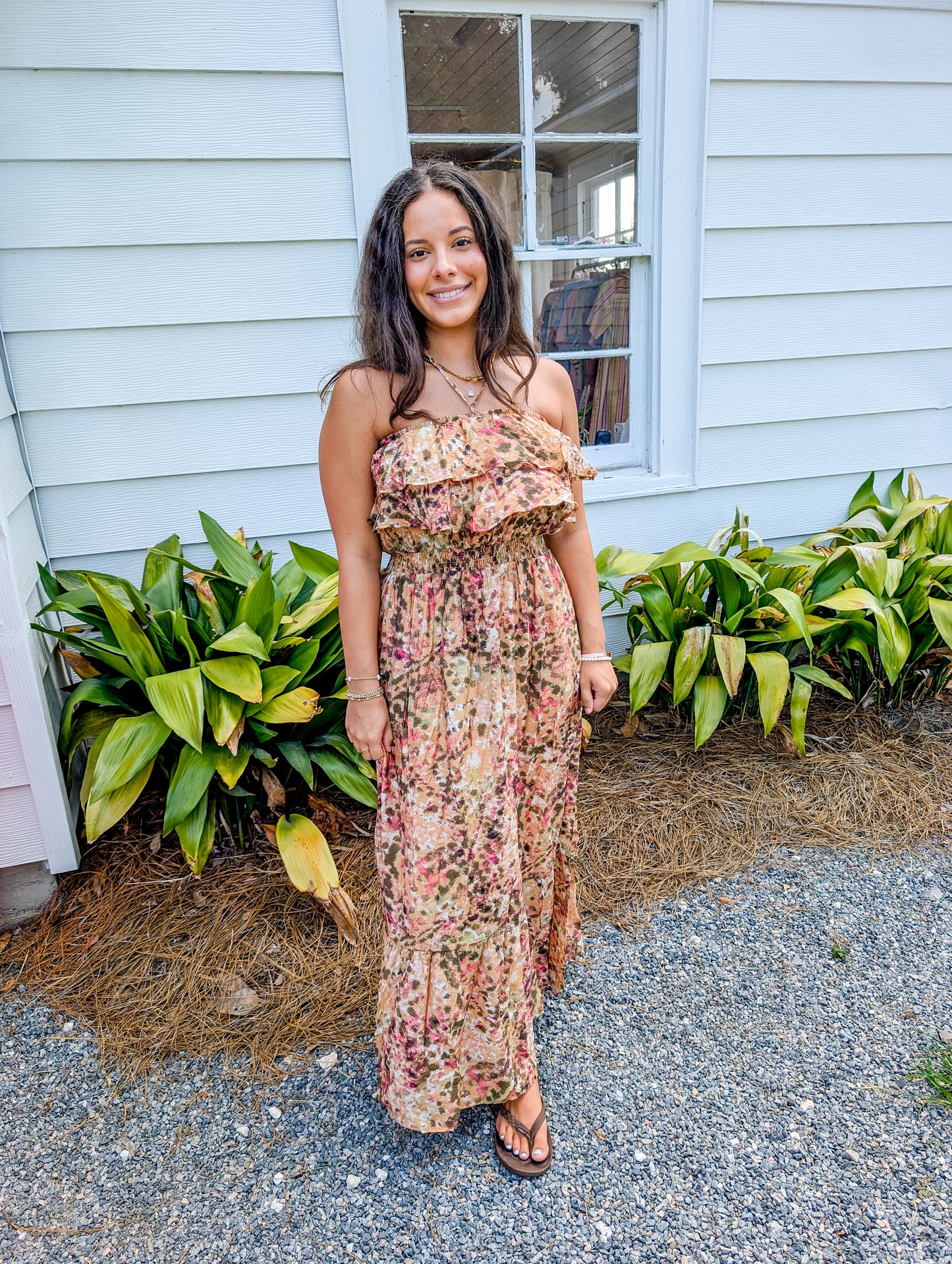 Sunset Canyon Strapless Maxi Dress